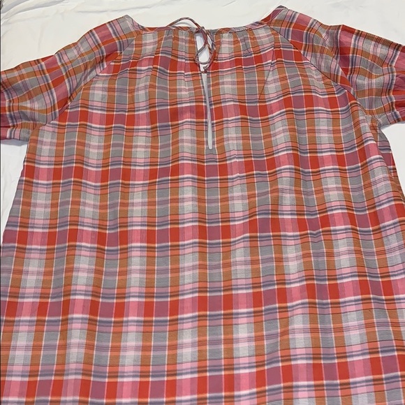 Madewell Plaid Ruffle-Sleeve Popover Mini Dress M - Picture 10 of 10